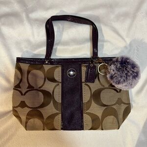 Coach Signature Canvas with Purple